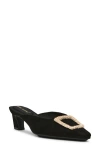 Anne Klein Star Mule In Black Suede