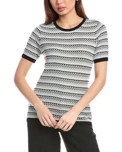 ANNE KLEIN ANNE KLEIN STITCH CAP SLEEVE SWEATER