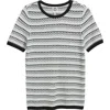 Anne Klein Stitch Crewneck Cotton Blend T-shirt In Green