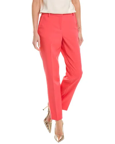 Anne Klein Straight Ankle Cut Pant In Red