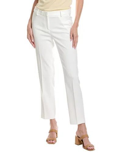 Anne Klein Straight Ankle Pant In White
