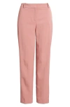 Anne Klein Straight Leg Ankle Pants In Pink