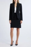 Anne Klein Missy & Petite Executive Collection Single-button A-line Skirt Suit, Created For Macy's In Black