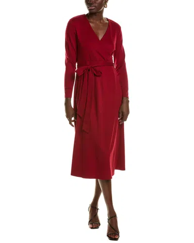 Anne Klein Surplice Midi Dress In Red