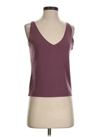 Pre-owned Anne Klein Sweater Vest In Burgundy