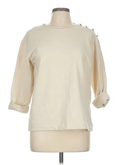 Pre-owned Anne Klein Sweatshirt In White