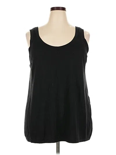Pre-owned Anne Klein Tank Top Black Cold Shoulder Neckline Tops