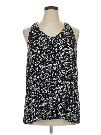Pre-owned Anne Klein Tank Top Black Halter Neckline Tops