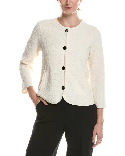 Anne Klein Texture Stitch Cardigan In Neutral