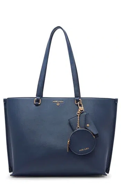 Anne Klein Textured Large Tote Bag In Blue