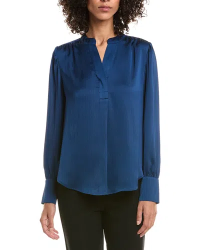 ANNE KLEIN ANNE KLEIN TEXTURED SATIN BLOUSE