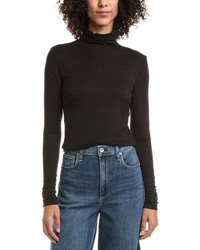 Anne Klein The Seamless Turtleneck Top In Black