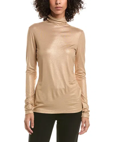 Anne Klein The Seamless Turtleneck Top In Brown