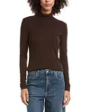 Anne Klein Half Sleeve Turtleneck Sweater In Brown