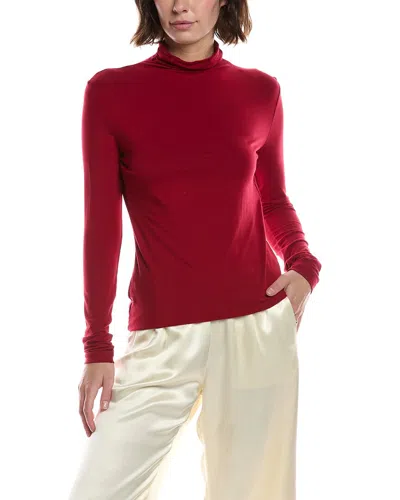Anne Klein The Seamless Turtleneck Top In Red