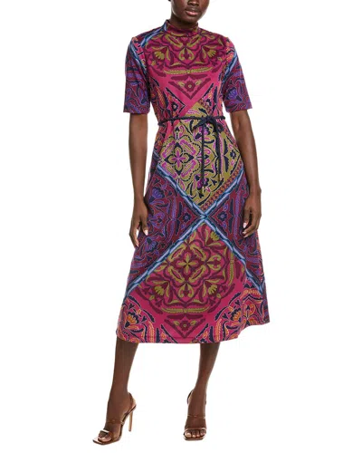 ANNE KLEIN ANNE KLEIN TIE WAIST MIDI DRESS