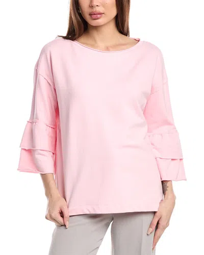 Anne Klein Tiered Sleeve Top In Pink