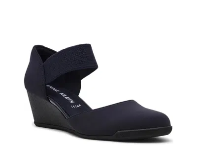Anne Klein Tiffany Wedge Pump In Blue