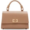 Anne Klein Top Handle Flap Bag In Truffle