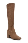 Anne Klein Toronto Womens Zip Up Slip On Knee-high Boots In Truffle