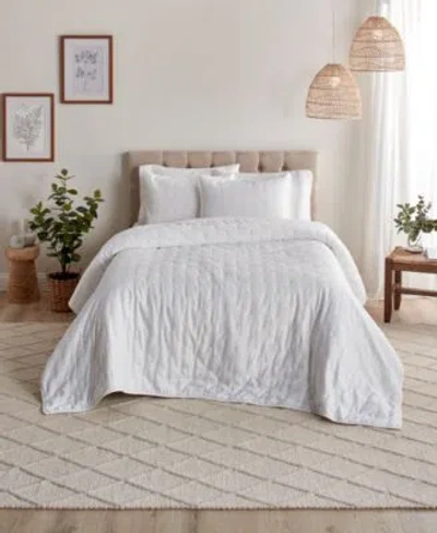 Anne Klein Torringford Jacquard Quilt Sets In White