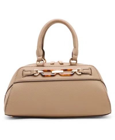 Anne Klein Tortoise Small Satchel Handbag In Nude
