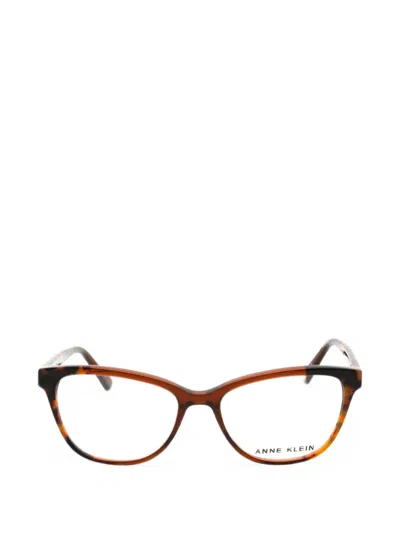 Anne Klein Tortoiseshell-effect Cat-eye Glasses In Brown