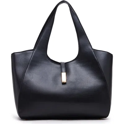 Anne Klein Tote Bag With Removable Zip Pouch In Black