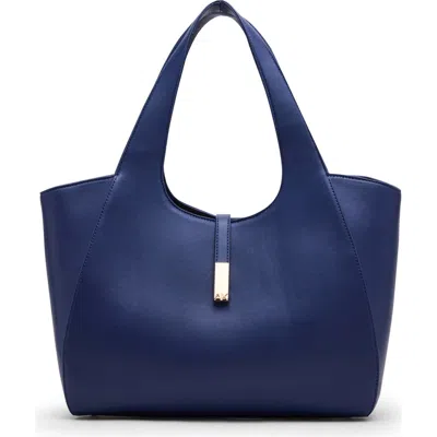 Anne Klein Tote Bag With Removable Zip Pouch In Blue
