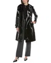 Shop Anne Klein Trench Coat In Black