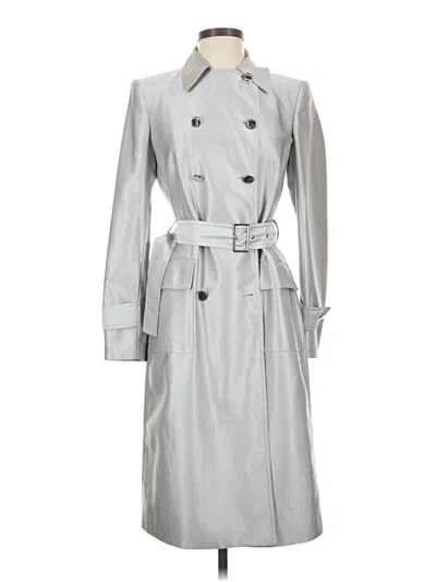 Pre-owned Anne Klein Trenchcoat In Gray
