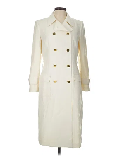 Pre-owned Anne Klein Trenchcoat In Ivory