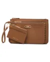 Anne Klein Trifold Pouch Set In Brown