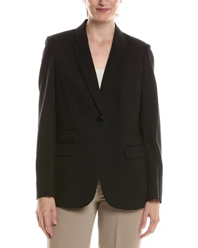 Anne Klein Triple Pocket Blazer In Black