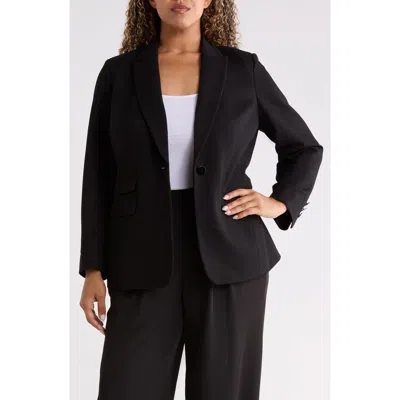 Anne Klein Triple Pocket Jacket In Black
