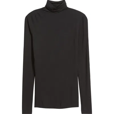 Anne Klein Turtleneck Long Sleeve Top In Black