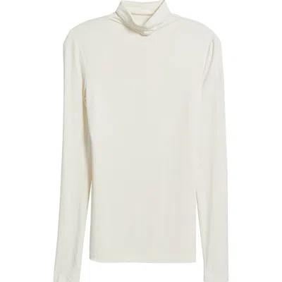 Anne Klein Turtleneck Long Sleeve Top In White