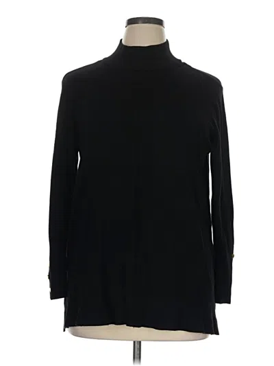 Pre-owned Anne Klein Turtleneck Sweater In Black