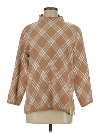 Pre-owned Anne Klein Turtleneck Sweater In Brown