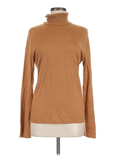 Pre-owned Anne Klein Turtleneck Sweater In Brown