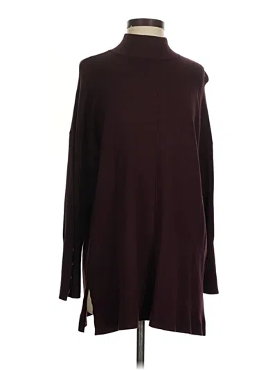 Pre-owned Anne Klein Turtleneck Sweater In Burgundy