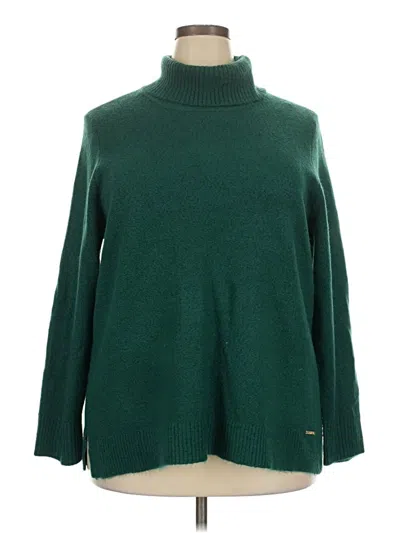 Pre-owned Anne Klein Turtleneck Sweater In Green