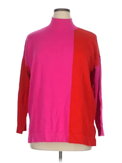 Pre-owned Anne Klein Turtleneck Sweater In Pink