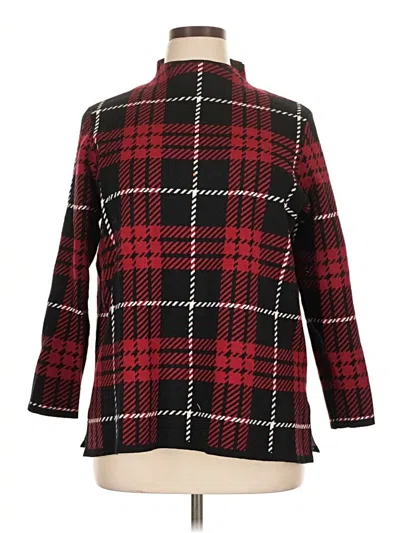 Pre-owned Anne Klein Turtleneck Sweater In Red