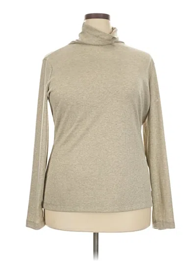 Pre-owned Anne Klein Turtleneck Sweater In Tan