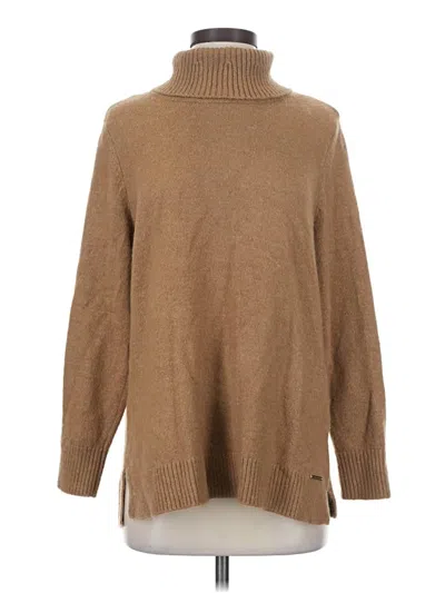 Pre-owned Anne Klein Turtleneck Sweater In Tan