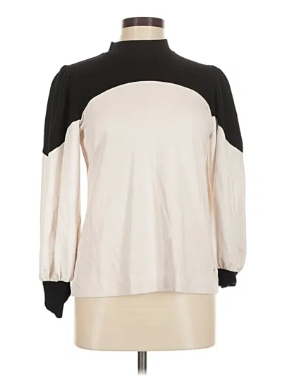 Pre-owned Anne Klein Turtleneck Sweater In White