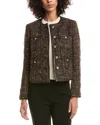 Anne Klein Tweed Jacket In Black