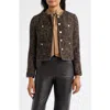 Anne Klein Tweed Jacket In Brown