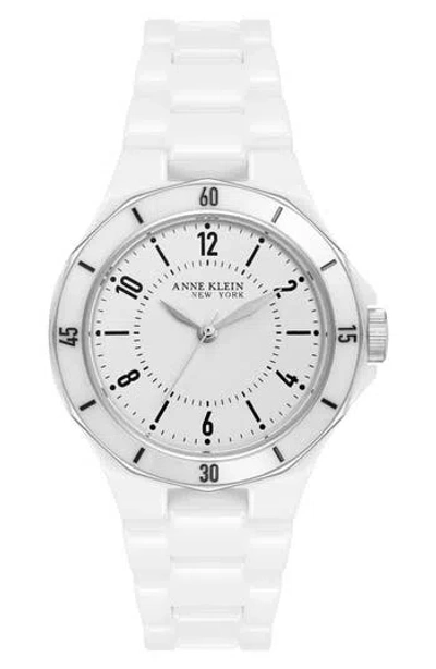 Anne Klein Two-tone Bracelet Watch, 35mm In White